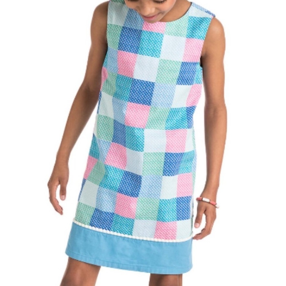 Vineyard Vines Girls/Womens Colorblock Whale Mini Dress